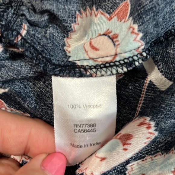 J Crew Mercantile navy floral wrap dress size 0 - Picture 11 of 11